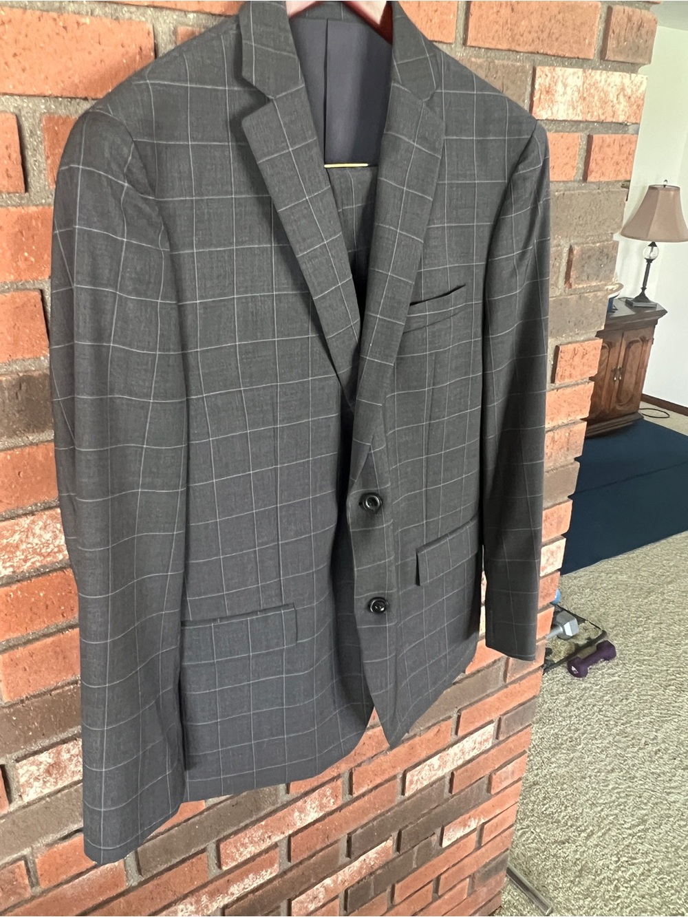 Michael Kors Charcoal Gray Windowpane Suit - Picture 10 of 14
